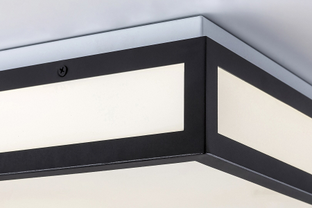 Plafoniera baie Rabalux Zoya LED 18W 1350lm 4000K metal sticlă negru alb IP44 [3]