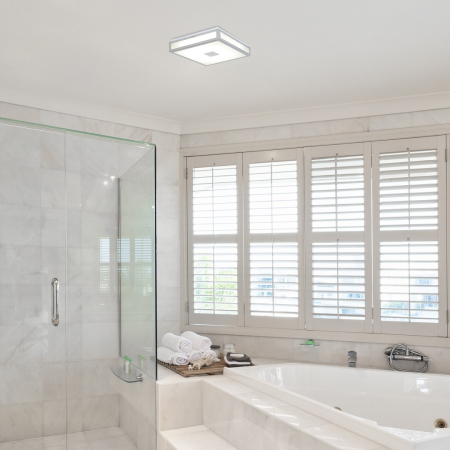 Plafoniera baie Rabalux Zoya LED 18W 1390lm 4000K metal sticlă crom alb IP44 [8]