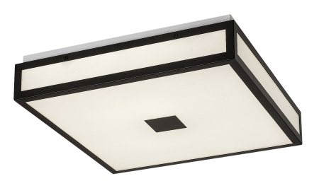 Plafoniere - Plafoniera baie Rabalux Zoya LED 24W 1700lm 4000K metal sticlă negru alb IP44