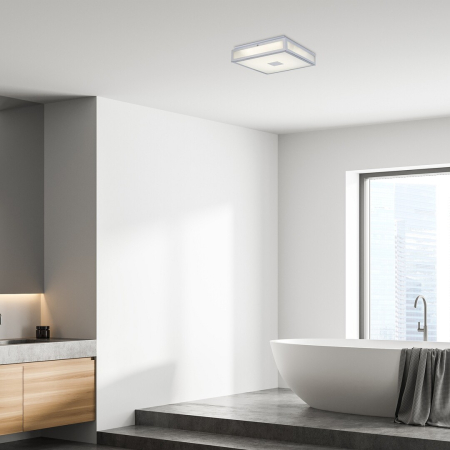 Plafoniera baie Rabalux Zoya LED 24W 1790lm 4000K metal sticlă crom alb IP44 [8]