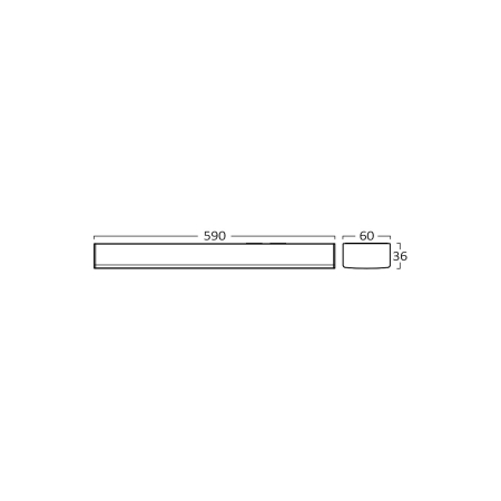 Plafonieră/Corp Linear LED 18W 2160lm IP40 Alb 590x60 mm – 3-în-1 Temperatură Reglabilă [7]