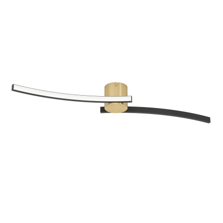 Plafoniera EGLO Aieta 901216 LED 12W 4000K 1450lm 220-240V,50/60Hz L 720mm x l 130mm x H 80mm plastic/otel negru/alama periata  IP20