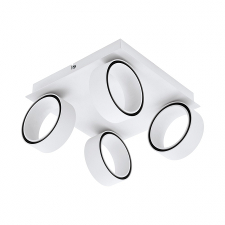 BLACK FRIDAY - Plafoniera EGLO ALBARIZA 39587, LED 4X5W 2600lm 3000K, Aluminiu, Otel, Alb, Crom