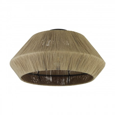 Plafoniera EGLO Alderney 43784 E27 1X40W 220-240V,50/60Hz H 240mm x Ø480mm otel negru textil natur IP20