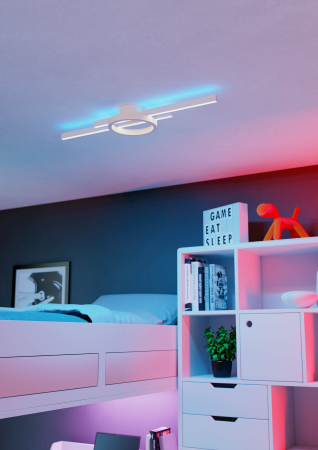 Plafoniera EGLO Amandolo 900952 LED 23,5W 2700-6500K 2850lm 220-240V,50/60Hz L 775mm x l 200mm x H 75mm aluminiu/otel alb plastic alb IP20 [6]