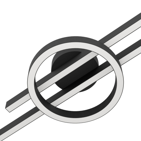 Plafoniera EGLO Amandolo 900953 LED 23,5W 2700-6500K 2850lm 220-240V,50/60Hz L 775mm x l 200mm x H 75mm aluminiu/otel negru plastic alb IP20 [2]