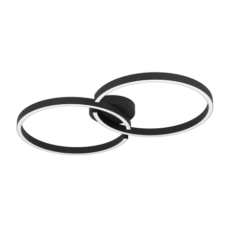 Plafoniera EGLO Amandolo 900955 LED 19,5W 2700-6500K 2400lm 220-240V,50/60Hz L 675mm x l 380mm x H 65mm aluminiu/otel negru plastic alb IP20