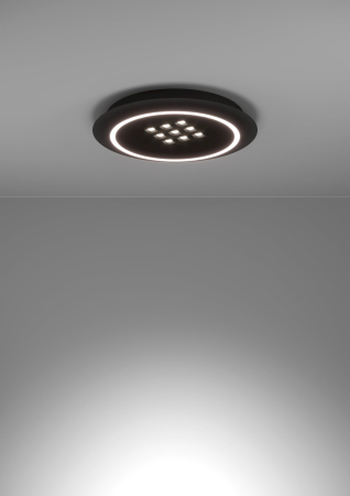 Plafoniera EGLO Balazote 901191 LED;LED 1X20,5W;9X0,9W 2700-6500K 2300lm 220-240V,50/60Hz H 50mm x Ø380mm otel negru plastic alb IP20 [3]