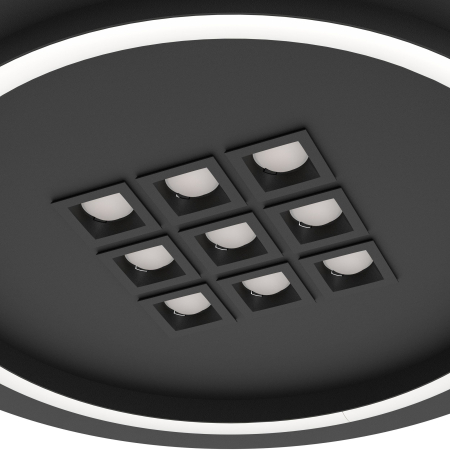 Plafoniera EGLO Balazote 901191 LED;LED 1X20,5W;9X0,9W 2700-6500K 2300lm 220-240V,50/60Hz H 50mm x Ø380mm otel negru plastic alb IP20 [2]