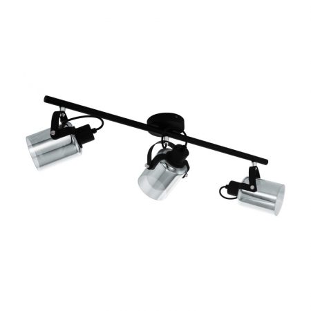 Moderne - Plafoniera EGLO BERREGAS 99054, E27 3X40W, Negru, crom