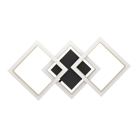 Plafoniera EGLO Calliera 901222 LED 20W 4000K 2500lm 220-240V,50/60Hz L 595mm x l 310mm x H 90mm plastic/otel negru/alama plastic alb IP20 [3]