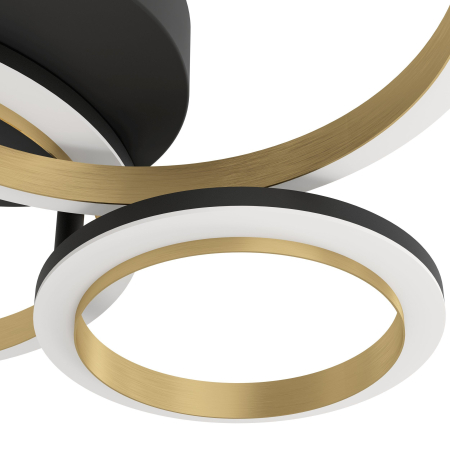 Plafoniera EGLO Calliera 901224 LED 20W 4000K 2500lm 220-240V,50/60Hz L 490mm x l 445mm x H 110mm plastic/otel negru/alama plastic alb IP20 [2]