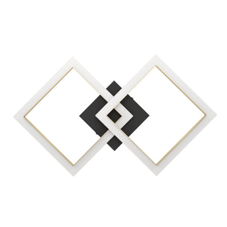 Plafoniera EGLO Calliera 901225 LED 18,4W 4000K 2500lm 220-240V,50/60Hz L 525mm x l 310mm x H 85mm plastic/otel negru/alama plastic alb IP20 [3]