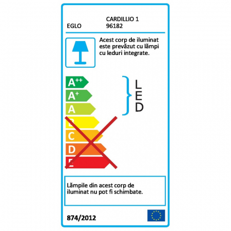 Plafoniera EGLO CARDILLIO 1 96182, LED;LED 4X3.2W;2X3.3W 2320lm 3000K, Otel, Aluminiu, Satinat [2]