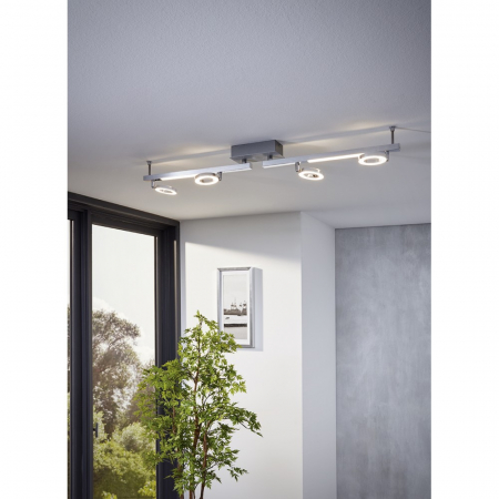 Plafoniera EGLO CARDILLIO 1 96182, LED;LED 4X3.2W;2X3.3W 2320lm 3000K, Otel, Aluminiu, Satinat [1]