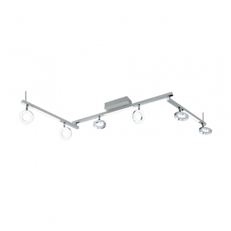 EGLO INTERIOR - Plafoniera EGLO CARDILLIO 1 96183, LED;LED 6X3.2W;3X3.3W 3480lm 3000K, Otel, Aluminiu, Satinat