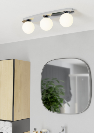 Plafoniera EGLO Castrovido 902096 G9 3X4,2W 220-240V,50/60Hz L 580mm x l 130mm x H 160mm otel crom sticla mat/opal alba IP44 [4]