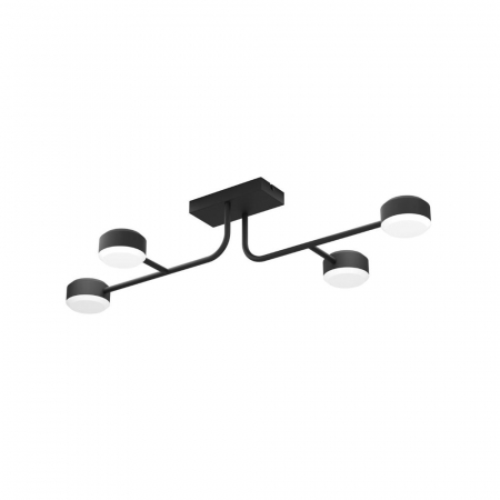 EGLO INTERIOR - Plafoniera EGLO CLAVELLINA 900351, LED 4X6,8W 3200lm 3000K, Negru, Alb