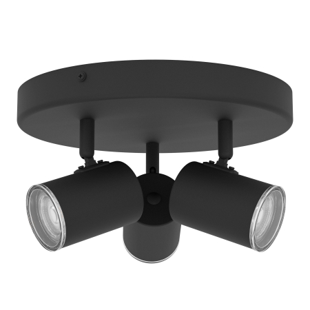 Plafoniera EGLO Consuma 1 901965 GU10 3X5W 220-240V,50/60Hz H 130mm x Ø250mm otel negru  IP44