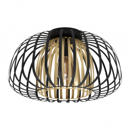 Plafoniere - Plafoniera EGLO ENCINITOS 99664, E27 1X40W Ø450, Negru, Auriu