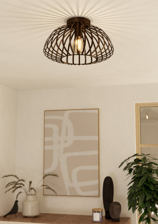 Plafoniera EGLO Espinal 901096 E27 1X40W 220-240V,50/60Hz H 220mm x Ø385mm otel bronz  IP20 [4]