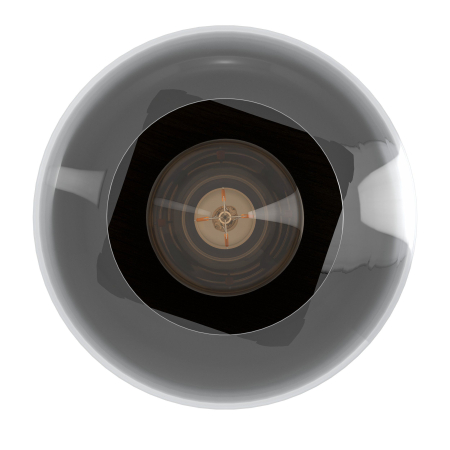 Plafoniera EGLO Filago 900825 E27 1X40W 220-240V,50/60Hz H 200mm x Ø145mm otel/lemn maro sticla negru gri transparenta IP20 [4]