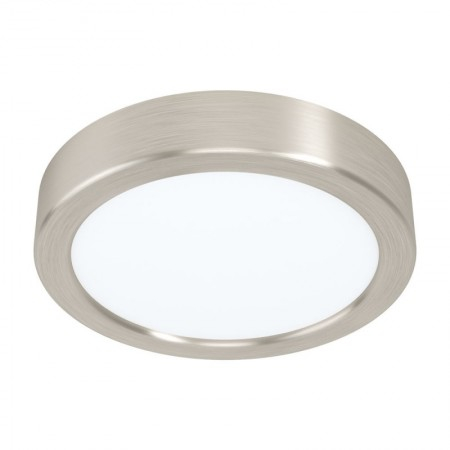 Moderne - Plafoniera Eglo Fueva 5, nichel mat, LED, 10.5W, 1200 lumeni, alb cald 3000K, 16 cm, 99218