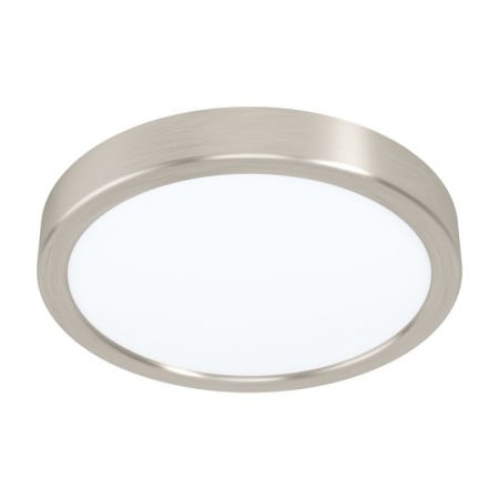 Moderne - Plafoniera Eglo Fueva 5, nichel mat, LED, 16.5W, 1800 lumeni, alb cald 3000K, 21 cm, 99219