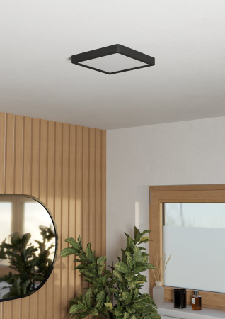 Plafoniera EGLO Fueva 6 901329 LED 10,5W 2700K, 4000K, 6500K 1700lm 220-240V,50/60Hz L 220mm x l 220mm x H 25mm plastic negru plastic alb IP44 [2]