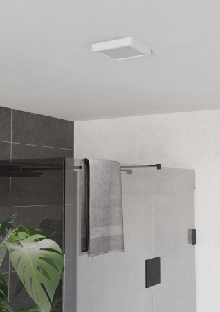 Plafoniera EGLO Fueva 6 901335 LED 7W 2700K, 4000K, 6500K 1100lm 220-240V,50/60Hz L 150mm x l 150mm x H 25mm plastic alb plastic alb IP44 [2]