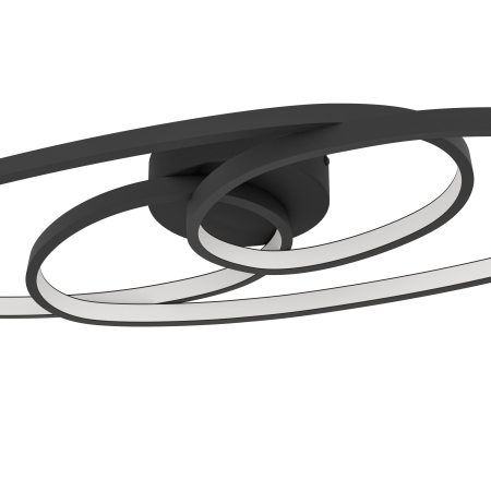 Plafoniera EGLO Gianella 900947 LED 38W 3000K 4400lm 220-240V,50/60Hz L 880mm x l 300mm x H 80mm aluminiu/otel negru plastic alb IP20 [2]