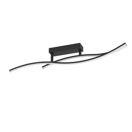 Plafoniera EGLO Grisolia 901206 LED 12W 4000K 1500lm 220-240V,50/60Hz L 849mm x l 60mm x H 150mm plastic/otel negru plastic alb IP20