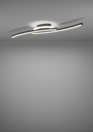 Plafoniera EGLO Lungolago 901218 LED 12W 4000K 1500lm 220-240V,50/60Hz L 740mm x l 140mm x H 60mm otel negru plastic alb IP20 [3]