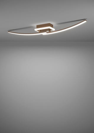 Plafoniera EGLO Lungolago 901219 LED 12W 4000K 1450lm 220-240V,50/60Hz L 740mm x l 140mm x H 60mm plastic/otel bronz plastic alb IP20 [3]
