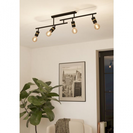 Plafoniera EGLO LURONE 900176 E27 4x10W Negru Alama [1]