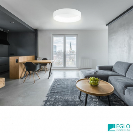 Plafoniera EGLO MARGHERA, LED, 34W, 4000lm, 3000K, 595mm, Otel, Alb - 39287 [1]