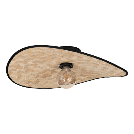 Plafoniera EGLO Marywell 44043 E27 1X40W 220-240V,50/60Hz L 500mm x l 345mm x H 165mm otel negru lemn maro IP20