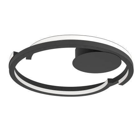 Moderne - Plafoniera EGLO Mezzomonte 901821 LED 2X20W 2700-6500K 3200lm 220-240V,50/60Hz H 50mm x Ø480mm aluminiu/otel negru plastic alb IP20