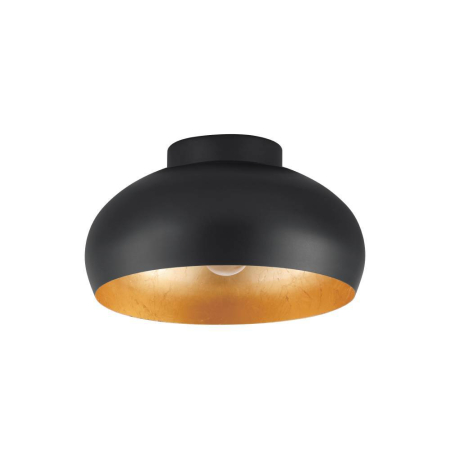 Moderne - Plafoniera EGLO Mogano 2 900554 E27 1X40W 220-240V,50/60Hz H 175mm x Ø280mm otel negru/gold  IP20