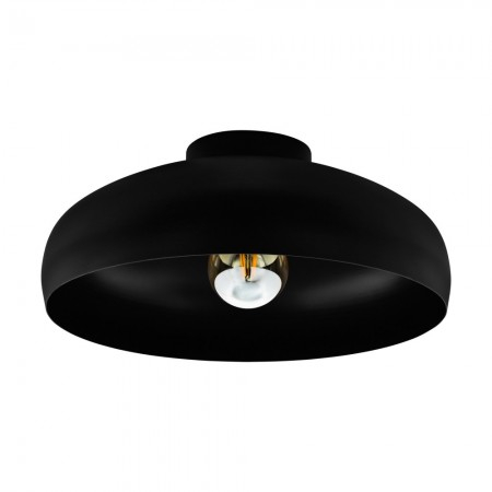 Moderne - Plafoniera Eglo Mogano, negru mat, 1XE27, D.40 cm, 43637
