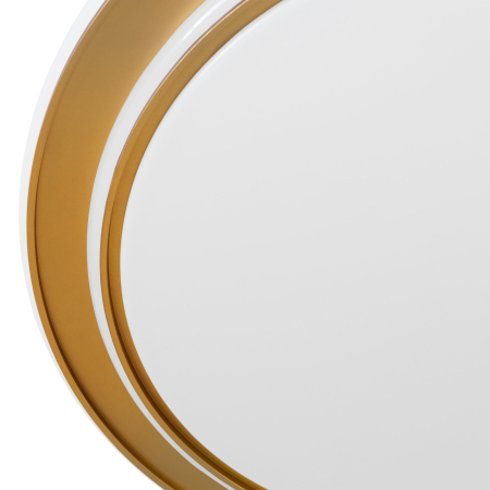Plafoniera EGLO Moschetta 902045 LED 36W 2700K, 4000K, 6500K 4800lm 220-240V,50/60Hz H 70mm x Ø490mm otel gold plastic alb IP20 [1]