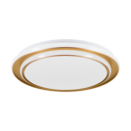 Plafoniera EGLO Moschetta 902045 LED 36W 2700K, 4000K, 6500K 4800lm 220-240V,50/60Hz H 70mm x Ø490mm otel gold plastic alb IP20