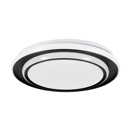 ILUMINAT INTERIOR - Plafoniera EGLO Moschetta 902046 LED 24W 2700K, 4000K, 6500K 2800lm 220-240V,50/60Hz H 70mm x Ø400mm otel negru plastic alb IP20