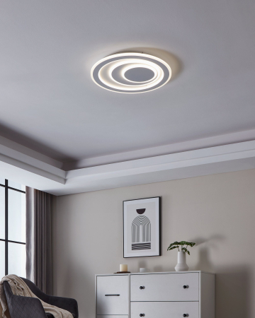 Plafoniera EGLO Palagiano 1 32053 LED 21W 4000K 3200lm 220-240V,50/60Hz H 50mm x Ø480mm otel alb plastic/otel alb satinat IP20 [5]