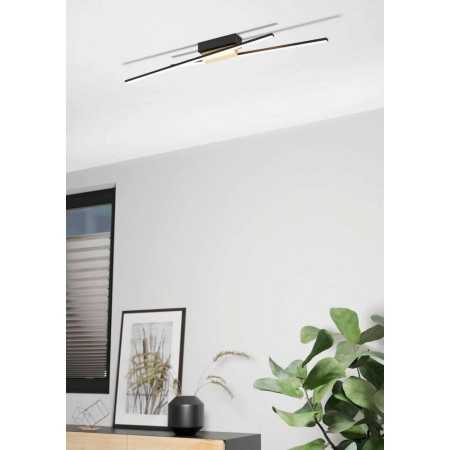 Plafoniera Eglo Panagria, negru, LED, 26W, 3120 lumeni, alb cald 3000k, 900488 [1]