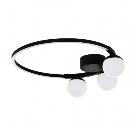 BLACK FRIDAY 2024 - Plafoniera EGLO PHIANEROS 99375, LED 22W 2800lm 3000K Ø400mm, Otel, Alb, Negru
