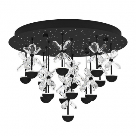 EGLO INTERIOR - Plafonieră EGLO PIANOPOLI 2 390275, 15X1,8W, 3600lm 3000K, Oțel, Negru