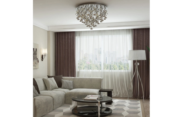 Plafoniera EGLO PIANOPOLI 39246, LED 43x1.8W 9245lm, 780mm, Crom/Cristal [1]