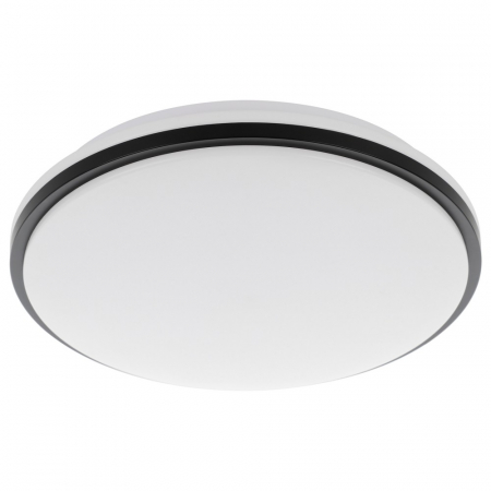 BLACK FRIDAY - Plafoniera EGLO PINETTO 900366, LED 18W 1850lm 4000K IP44 Ø340, Alb, Negru