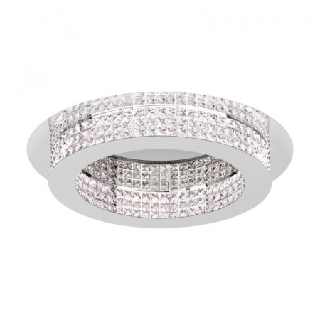 BLACK FRIDAY - Plafoniera EGLO PRINCIPE 39402, LED 14x3,2W 5320lm, 700mm, Crom/Cristal